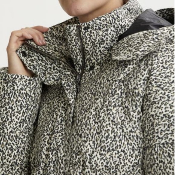 Varley Carmeline Puffer Jacket in Micro Leopard Print - Picture 6 of 16